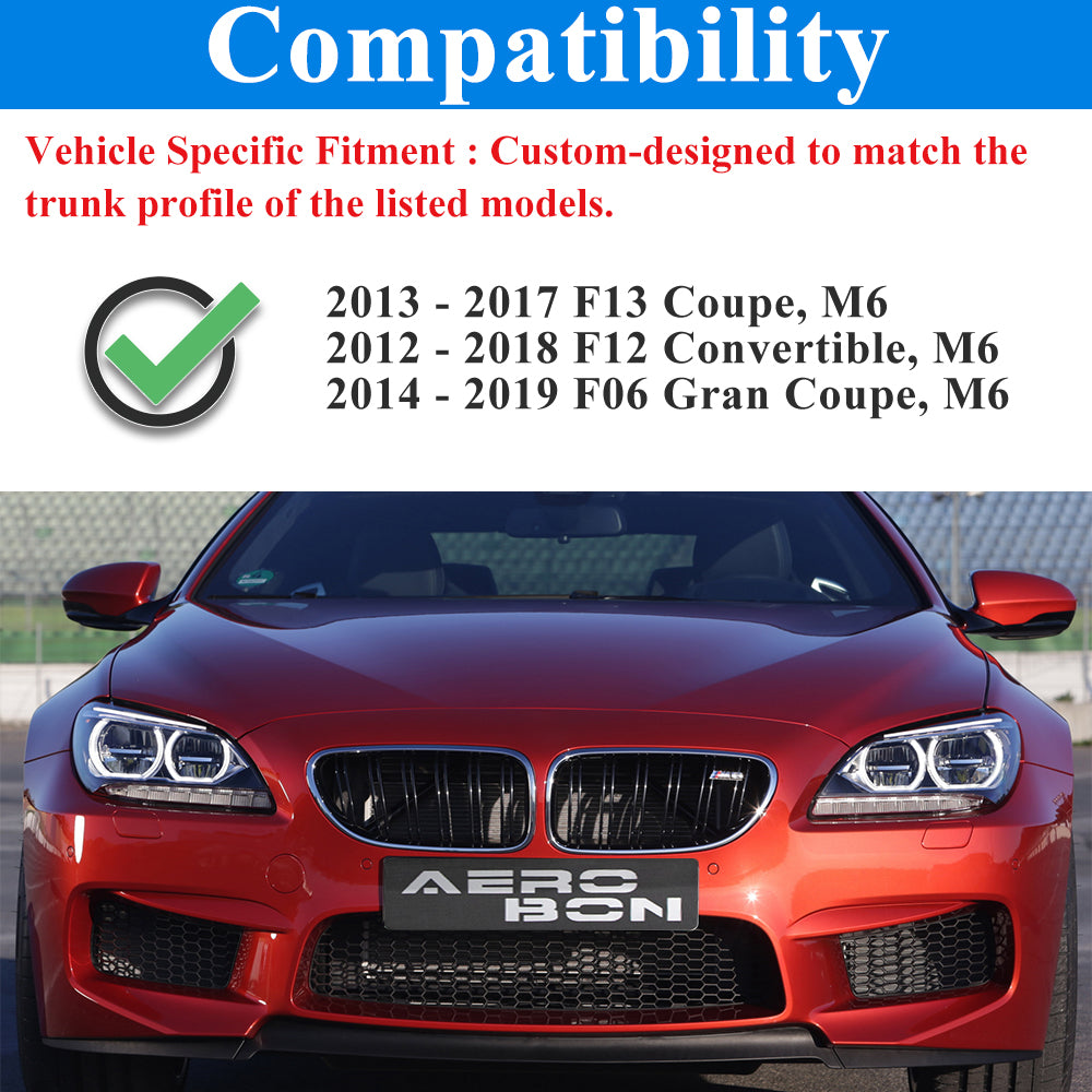 AeroBon CF Trunk Spoiler BMW 6 Series F06/F12/F13 (20122019) H additional detail view