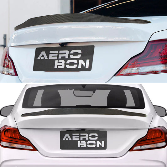 AeroBon Real Carbon Fiber Trunk Spoiler for 2019-2025 Genesis G70 (D Style)