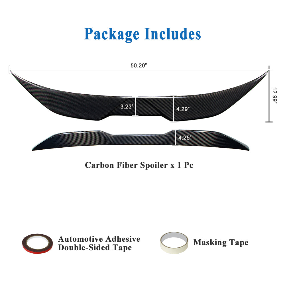 AeroBon Real Carbon Fiber Trunk Spoiler Compatible with 2015-2021 Mercedes C Class W205 Sedan Rear Spoiler (MP Style) Motorsport Performance