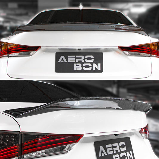 AeroBon Carbon Fiber Trunk Spoiler Lexus IS XE30 (2014-2020) AR - installed on vehicle