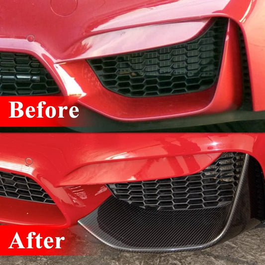 AeroBon CF Bumper Splitter BMW M3 F80 / M4 F82/F83 (2014-2020) - installed on vehicle