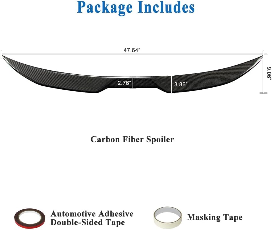 AeroBon Real Carbon Fiber Trunk Spoiler Compatible with 2014-2020 BMW 4-Series F36 Spoiler Gran Coupe 4-Door (MP Style 2024)