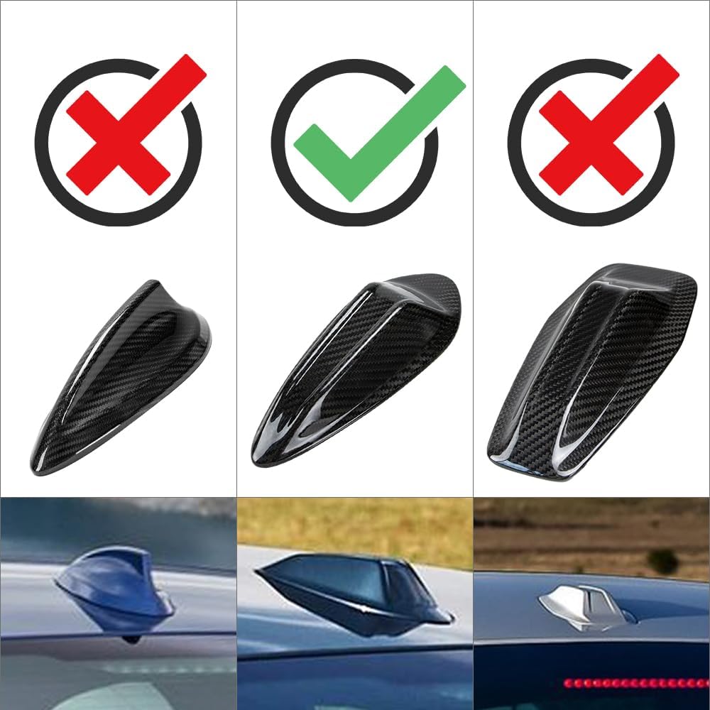 AeroBon Dry Carbon Fiber Antenna Cover Compatible with 2023-2025 BMW 2 Series G42 Coupe G87 M2, 3 Series G20 Sedan (LCI) G80 M3, 4 Series G22 Coupe G82 M4 Shark Fin Antenna Cover Cap