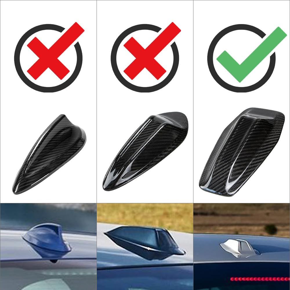 AeroBon Dry Carbon Fiber Antenna Cover Compatible with BMW 2022-2024 4 Series G26 and i4, 2024-2025 5 Series G60 and i5 Shark Fin Antenna Cover Cap