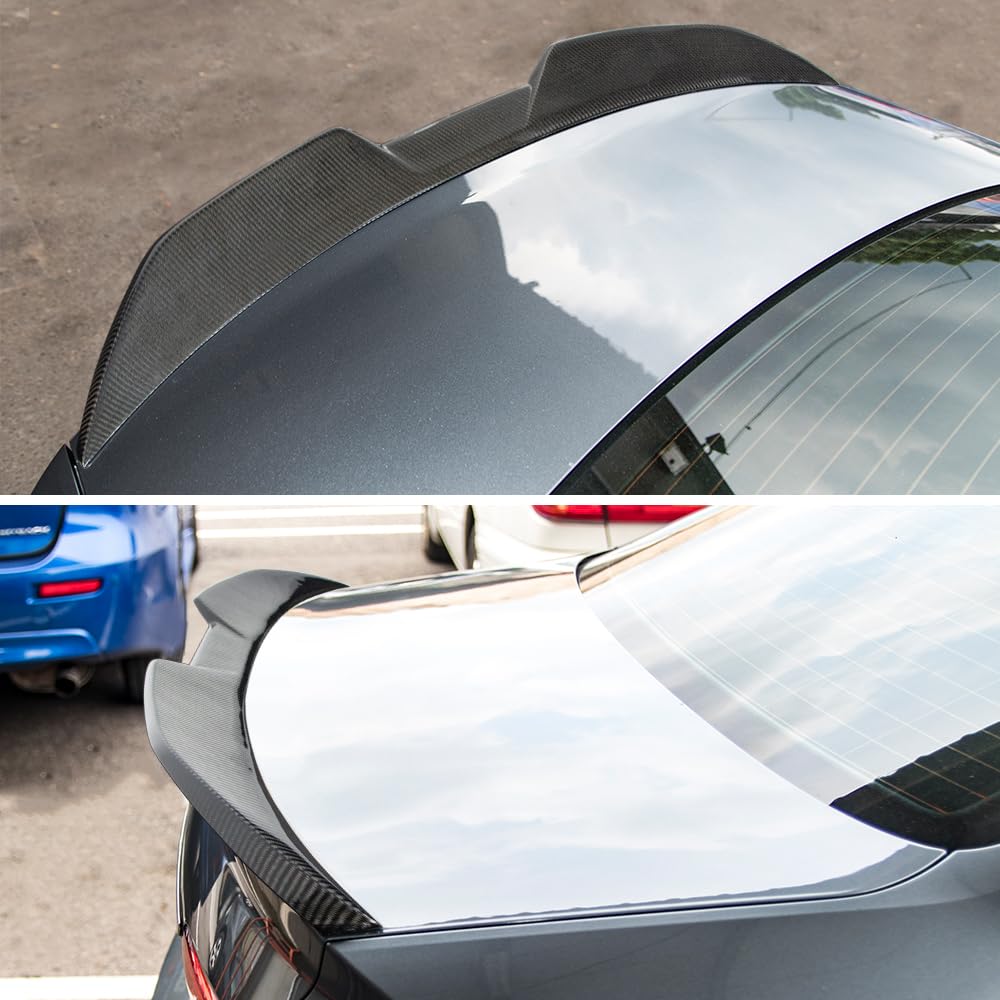 AeroBon Real Carbon Fiber Trunk Spoiler Compatible with 2012-2018 Audi A6 S6 (C7) Sedan Spoiler (MP Style)