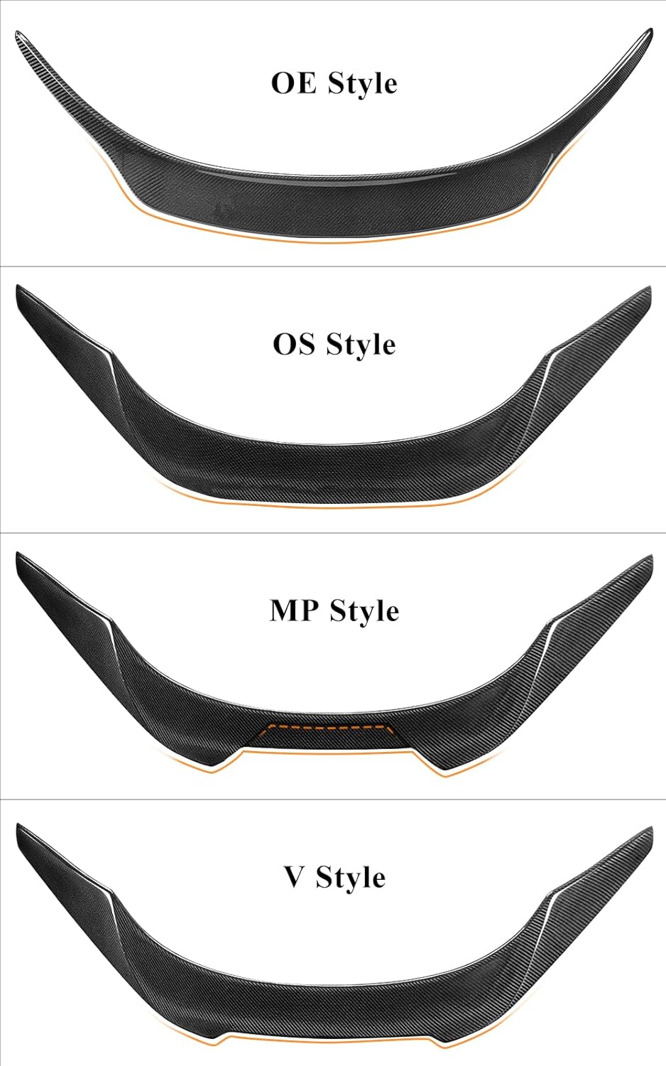 AeroBon Real Carbon Fiber Honeycomb Weave Trunk Spoiler Compatible with 2020-2026 Toyota GR Supra A90 A91 Rear Spoiler (V Style) Vortex