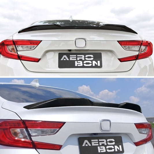 AeroBon Real Carbon Fiber Trunk Spoiler Compatible with 2018-2022 Honda Accord 10th Gen Rear Spoiler (MP Style) Motorsport Performance