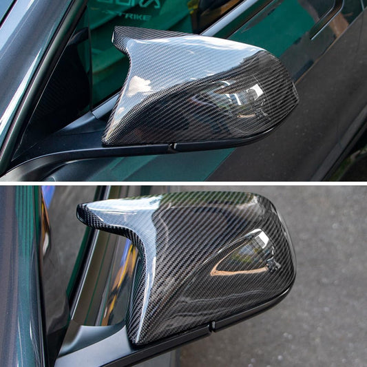 AeroBon Real Carbon Fiber Mirror Cap Covers Compatible with 2017-2026 Tesla Model 3 Mirror Caps (Replacement Style)