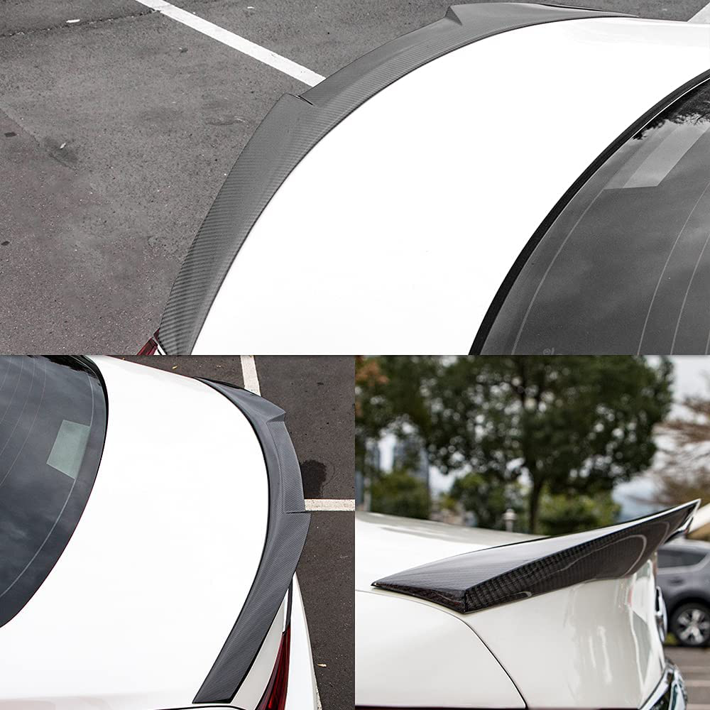 AeroBon Real Carbon Fiber Trunk Spoiler Compatible with 2005-13 BMW E92 3-Series Coupe and E92 M3 (MV Style)