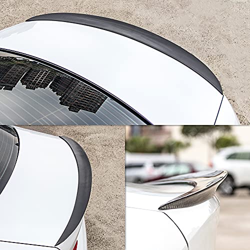 AeroBon Real Carbon Fiber Trunk Spoiler Compatible with 2014-21 BMW 2-Series F22 Coupe and F87 M2 (P Style)