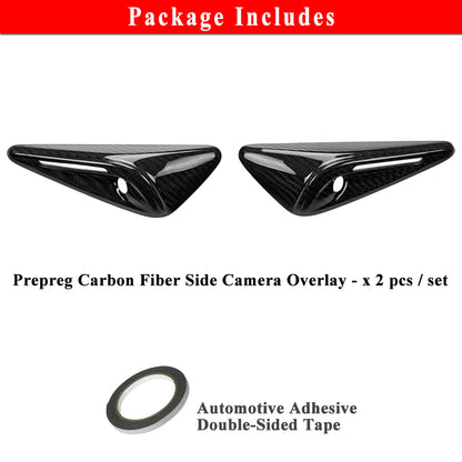 AeroBon CF Side Camera Overlay Tesla Model 3 Highland (2024-2025) - product display view