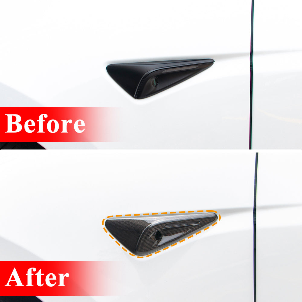AeroBon CF Side Camera Overlay Tesla Model 3 Highland (2024-2025) - detail close-up