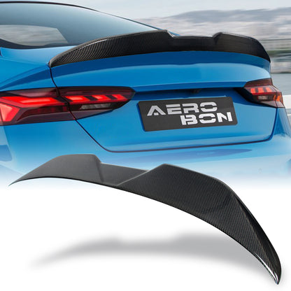 AeroBon Real Carbon Fiber Trunk Spoiler Compatible with 2017-2024 Audi A5 S5 RS5 Spoiler B9 Sportback 4-Door (MP Style)