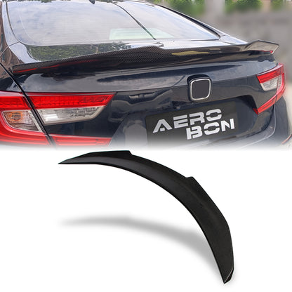 AeroBon Real Carbon Fiber Trunk Spoiler Compatible with 2018-2022 Honda Accord Spoiler (H Style)