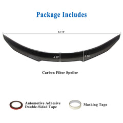 AeroBon Real Carbon Fiber Trunk Spoiler Compatible with 2018-2022 Honda Accord Spoiler (H Style)