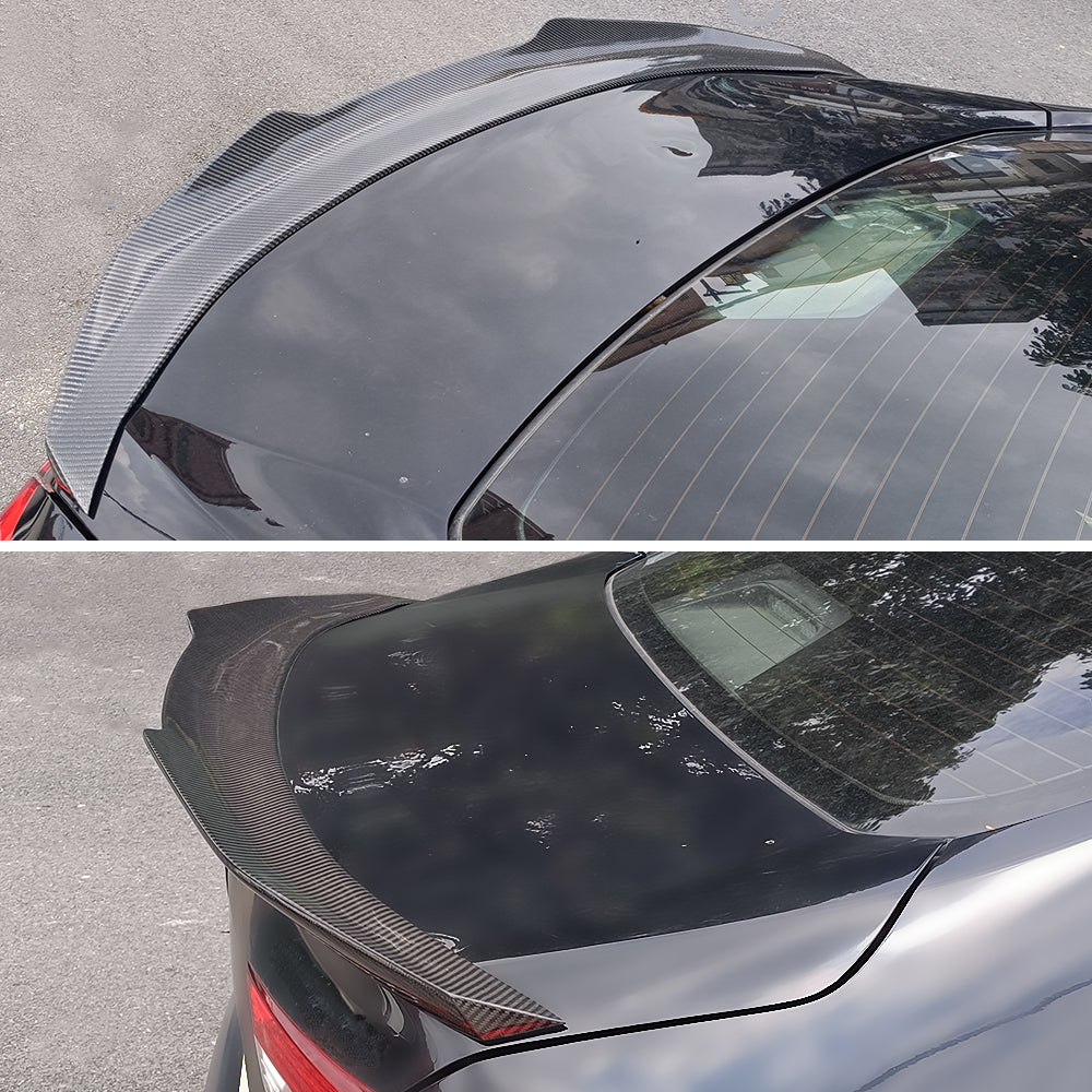 AeroBon Real Carbon Fiber Trunk Spoiler Compatible with 2018-2022 Honda Accord Spoiler (H Style)