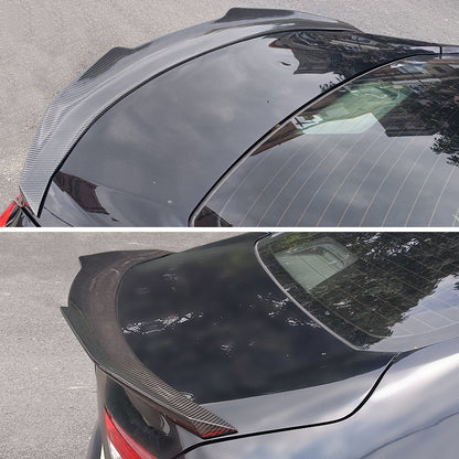 AeroBon Real Carbon Fiber Trunk Spoiler Compatible with 2018-2022 Honda Accord Spoiler (H Style)
