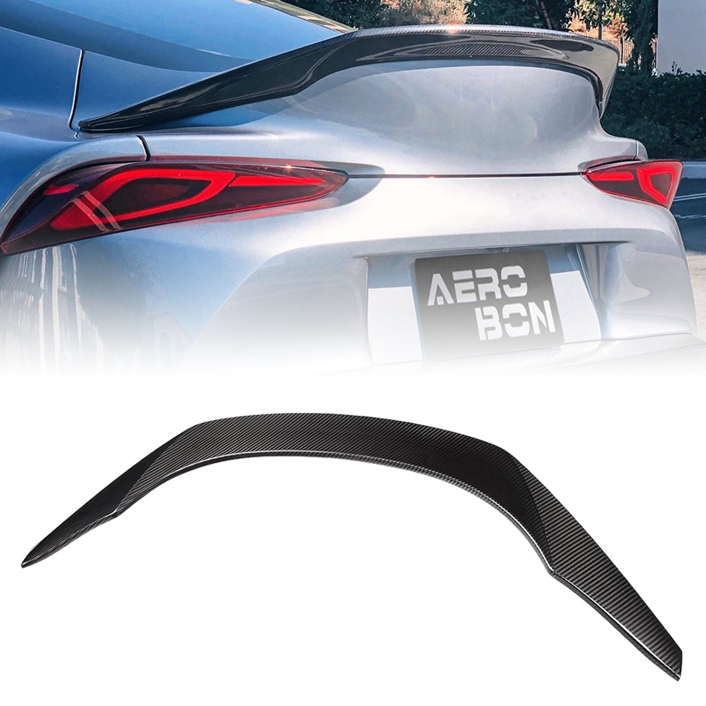 AeroBon Carbon Fiber Trunk Spoiler GR Supra A90/A91 (2020-2026) OS - main hero view