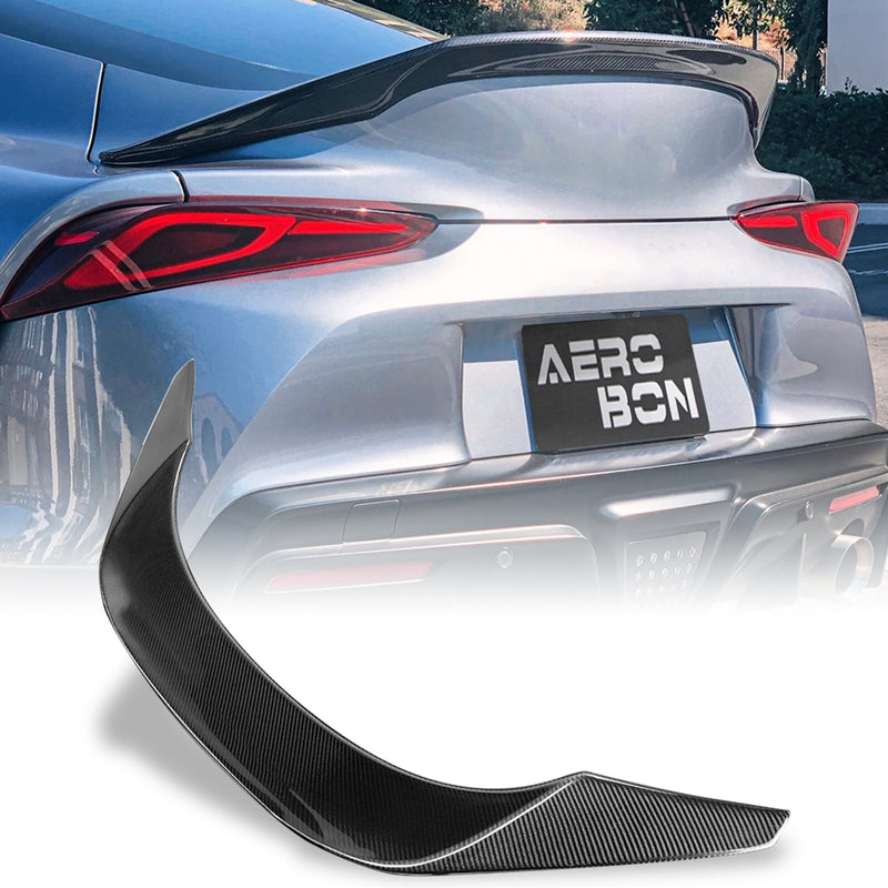 AeroBon Real Carbon Fiber Trunk Spoiler Compatible with 2020-2025 Toyota GR Supra A90 A91 Spoiler (TR Style)
