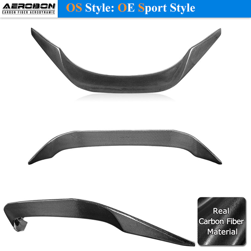 AeroBon Real Carbon Fiber Trunk Spoiler Compatible with 2020-2026 Toyota GR Supra A90 A91 Rear Spoiler (OS Style) OE Sport