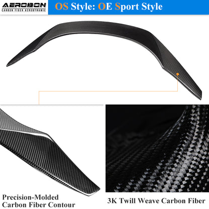 AeroBon Carbon Fiber Trunk Spoiler GR Supra A90/A91 (2020-2026) OS - detail close-up