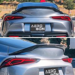 AeroBon Real Carbon Fiber Trunk Spoiler Compatible with 2020-2025 Toyota GR Supra A90 A91 Spoiler (TR Style)