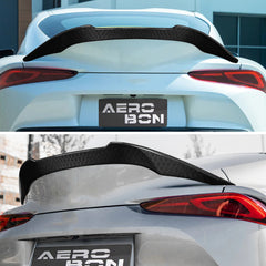 AeroBon Real Carbon Fiber Trunk Spoiler Compatible with 2020-2025 Toyota GR Supra A90 A91 Spoiler (V Style) Honeycomb Weave