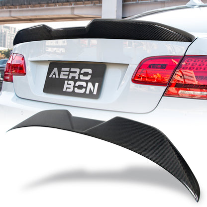 AeroBon Real Carbon Fiber Trunk Spoiler Compatible with 2006-2013 BMW 3 Series E92 Coupe and E92 M3 Coupe Spoiler (MP Style) Motorsport Performance