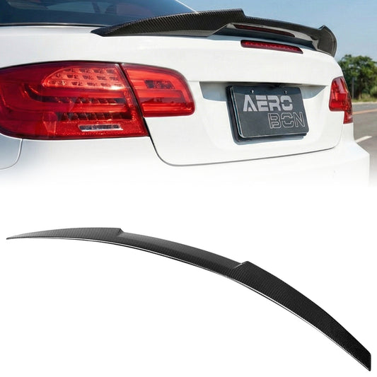 AeroBon Real Carbon Fiber Trunk Spoiler Compatible with 2007-2013 BMW 3 Series E93 Convertible E93 M3 Rear Spoiler (MV Style) Motorsport Version