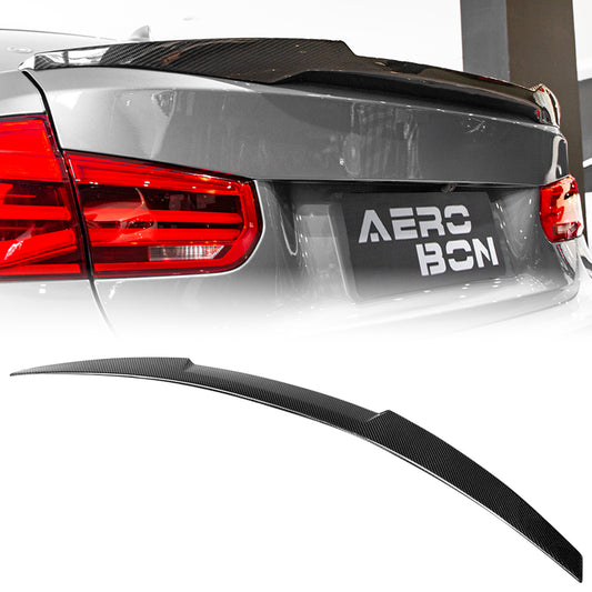 AeroBon Real Carbon Fiber Trunk Spoiler Compatible with 2011-2016 BMW 5 Series F10 Sedan F10 M5 Spoiler (MV Style) Motorsport Version