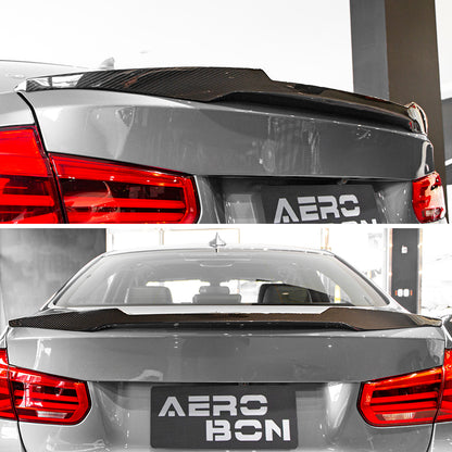 AeroBon Real Carbon Fiber Trunk Spoiler Compatible with 2011-2016 BMW 5 Series F10 Sedan F10 M5 Spoiler (MV Style) Motorsport Version