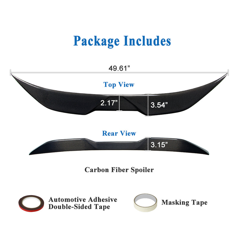 AeroBon Real Carbon Fiber Trunk Spoiler Compatible with 2011-2016 BMW 5 Series F10 Sedan F10 M5 Spoiler (MP Style) Motorsport Performance