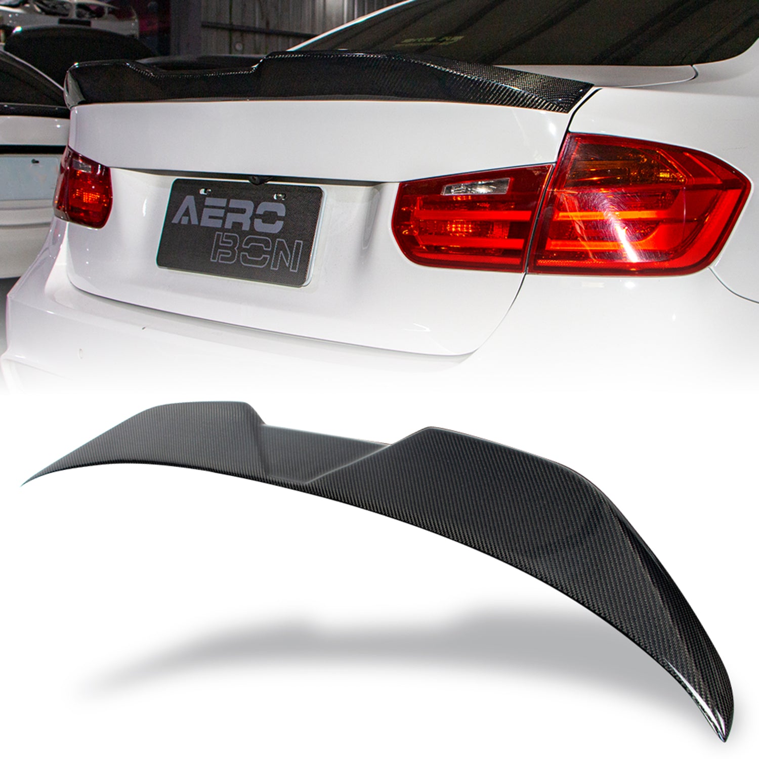 AeroBon CF Trunk Spoiler BMW 3 Series F30 / M3 F80 (2013-2018) MP - main hero view