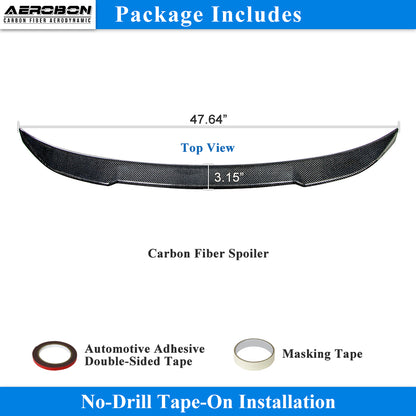AeroBon Carbon Fiber Trunk Spoiler BMW 4 Series F32 (2013-2020) CS - product detail view