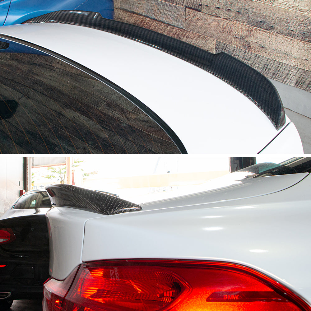 AeroBon Carbon Fiber Trunk Spoiler BMW 4 Series F32 (2013-2020) CS - close-up detail