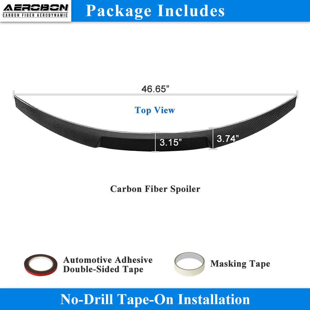AeroBon Carbon Fiber Trunk Spoiler BMW 4 Series F32 (2013-2020) MV - product detail view