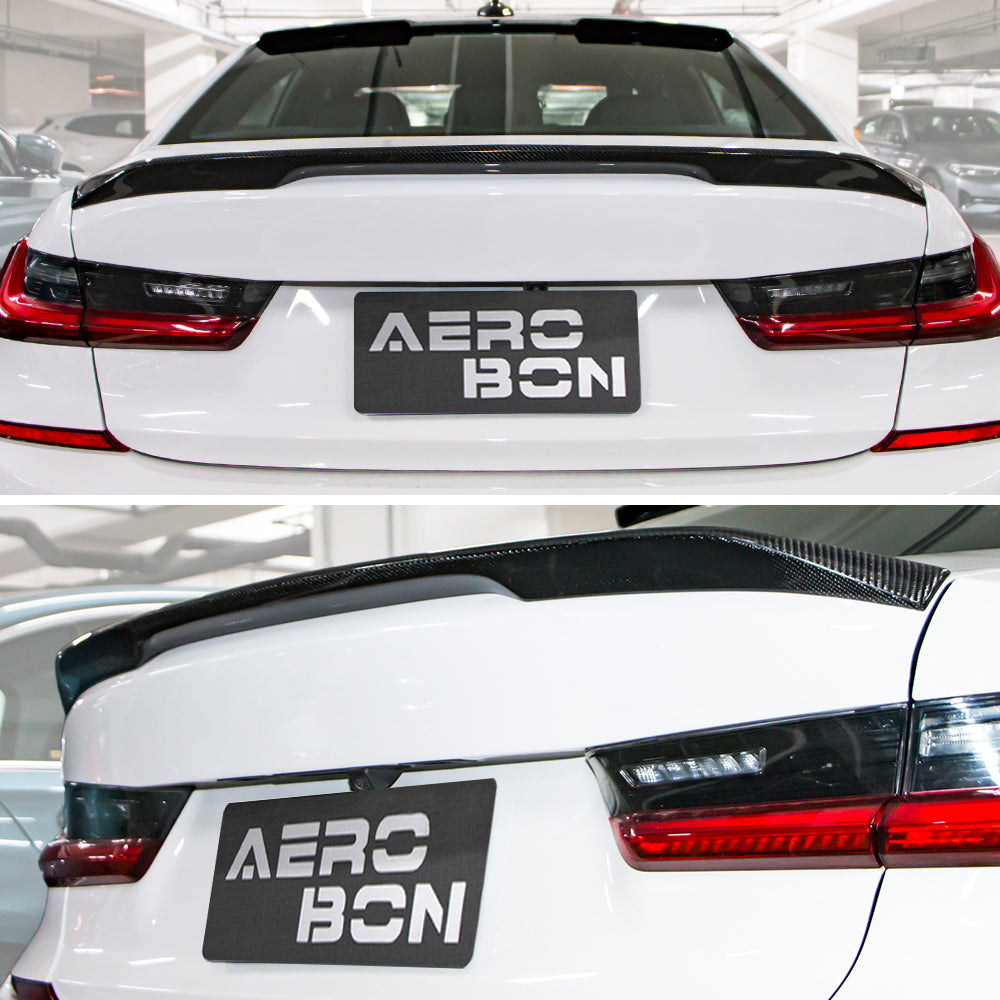 AeroBon CF Trunk Spoiler BMW 3 Series G20 / M3 G80 (2019-2026) - installed on vehicle