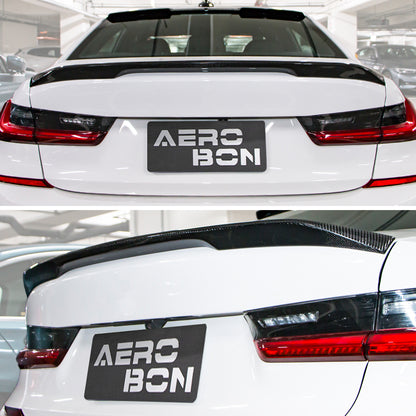 AeroBon CF Trunk Spoiler BMW 3 Series G20 / M3 G80 (2019-2026) - installed on vehicle