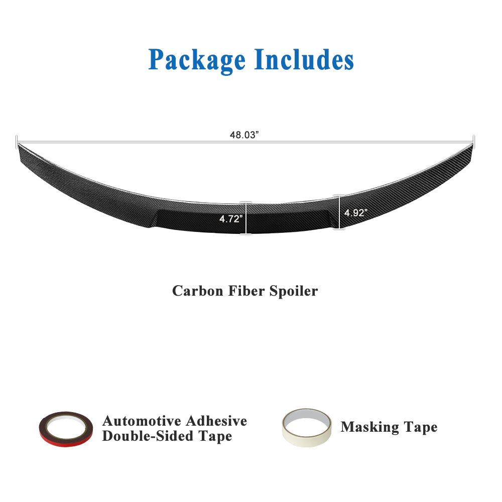 AeroBon Real Carbon Fiber Trunk Spoiler Compatible with 2019-2026 BMW 3 Series G20 Sedan M3 G80 Rear Spoiler (MV Style) Motorsport Version