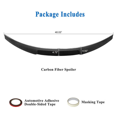AeroBon Real Carbon Fiber Trunk Spoiler Compatible with 2019-2026 BMW 3 Series G20 Sedan M3 G80 Rear Spoiler (MV Style) Motorsport Version