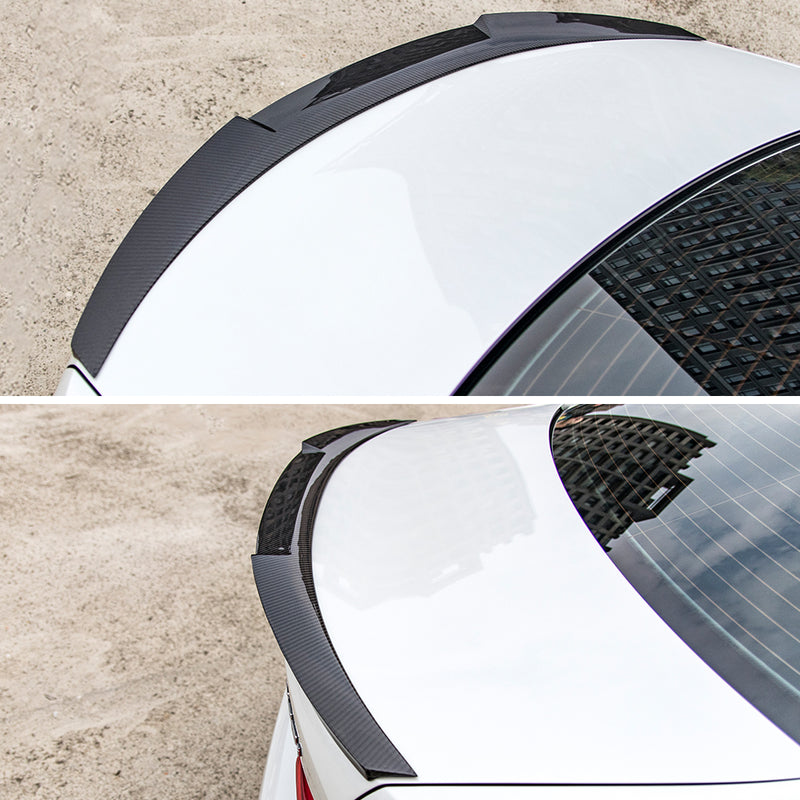 AeroBon Real Carbon Fiber Trunk Spoiler Compatible with 2019-2026 BMW 3 Series G20 Sedan M3 G80 Rear Spoiler (MV Style) Motorsport Version