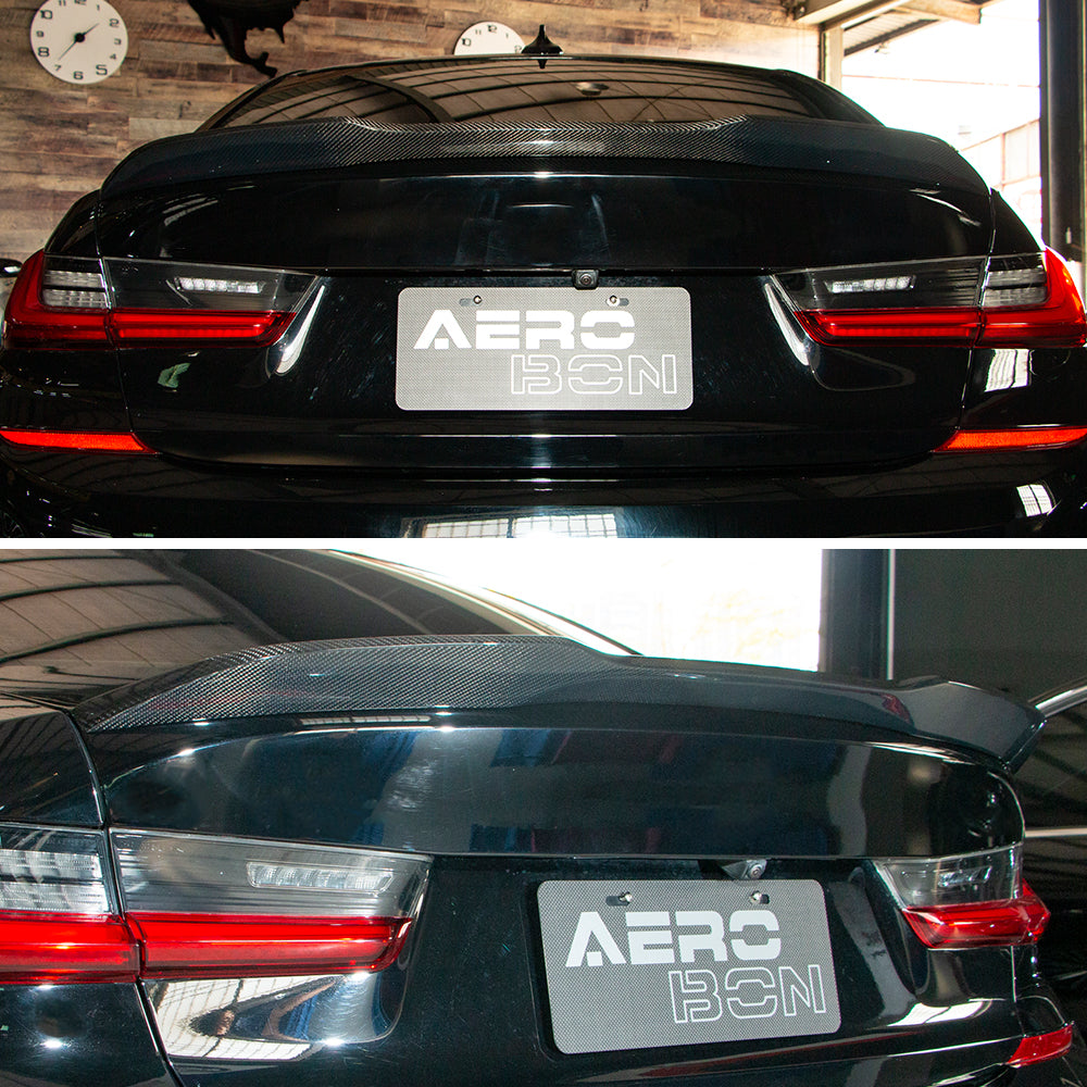 AeroBon CF Trunk Spoiler BMW 3 Series G20 / M3 G80 (2019-2026) CP - installed on vehicle
