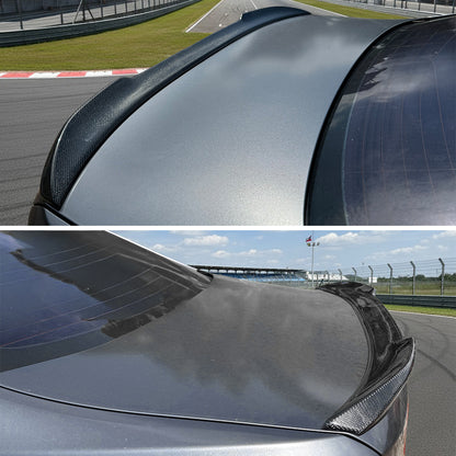 AeroBon Real Carbon Fiber Trunk Spoiler Compatible with 2017-2023 BMW 5 Series G30 Sedan F90 M5 Spoiler (CS Style) Club Sport