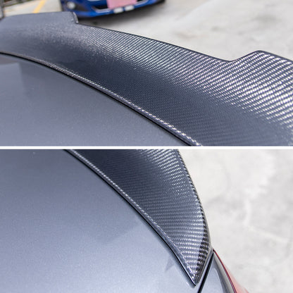 AeroBon Real Carbon Fiber Trunk Spoiler Compatible with 2007-2014 Infiniti G35, G37, G25, Q40 4-Door Sedan (H Style)