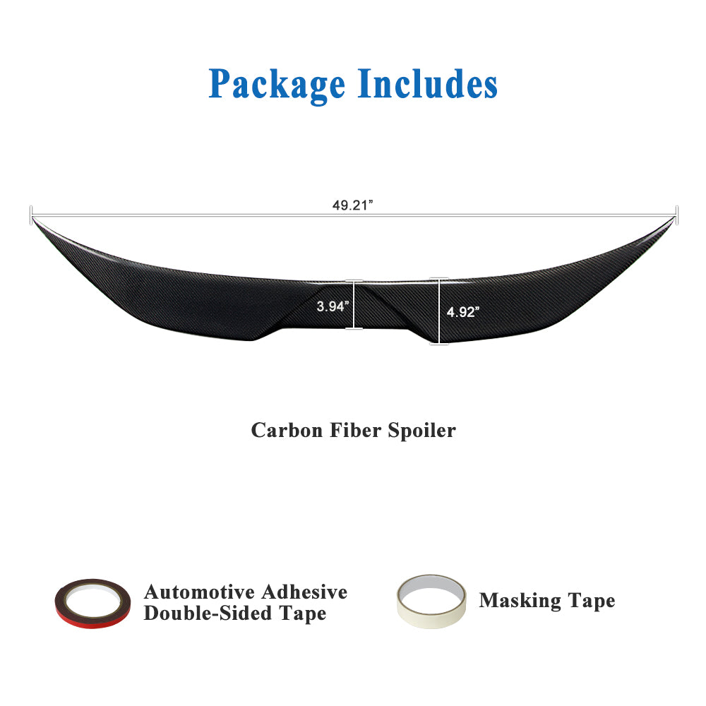 AeroBon Real Carbon Fiber Trunk Spoiler Compatible with 2007-2014 Infiniti G35, G37, G25, Q40 4-Door Sedan Rear Spoiler (MP Style) Motorsport Performance