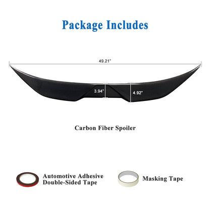 AeroBon Real Carbon Fiber Trunk Spoiler Compatible with 2007-2014 Infiniti G35, G37, G25, Q40 4-Door Sedan Rear Spoiler (MP Style) Motorsport Performance