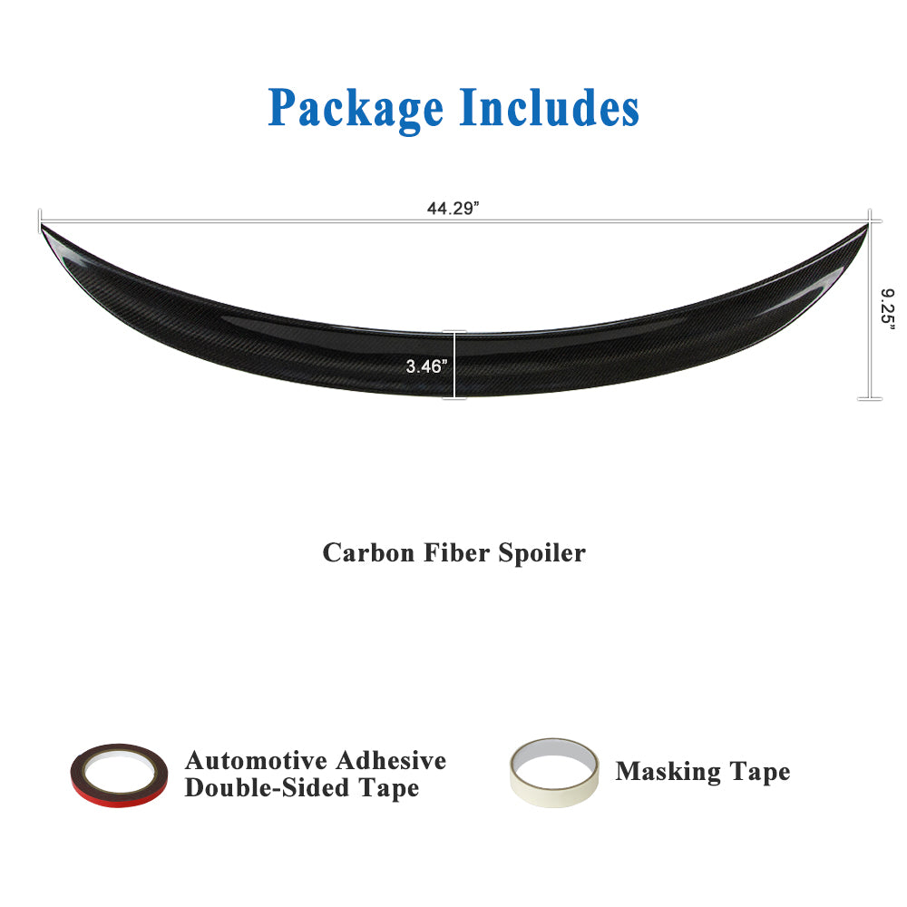 AeroBon Real Carbon Fiber Trunk Spoiler for 2019-2025 Genesis G70 (C Style)