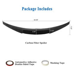 AeroBon Real Carbon Fiber Trunk Spoiler Compatible with 2018-2023 Kia Stinger Spoiler (MV Style)