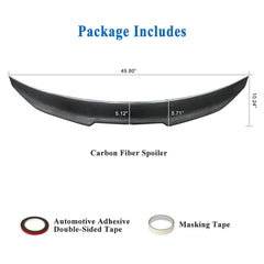 AeroBon Real Carbon Fiber Trunk Spoiler Compatible with 2019-2025 Nissan Altima Spoiler (H Style)