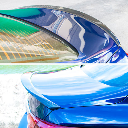 AeroBon Real Carbon Fiber Trunk Spoiler Compatible with 2014-2024 Infiniti Q50 Q50S Rear Spoiler (PA Style) Pureline Aero